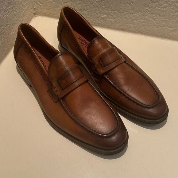 Vintage Foundry Co Men\'s 8.5 Slip On Loafers Brown Comfort Classic Everyday NEW